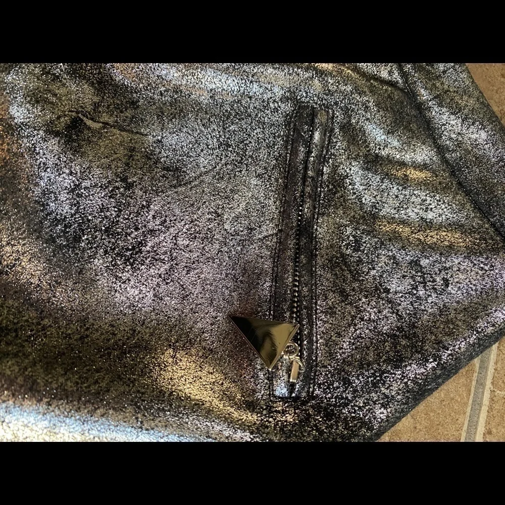 Metallic silver forever21 skirt size S NWT